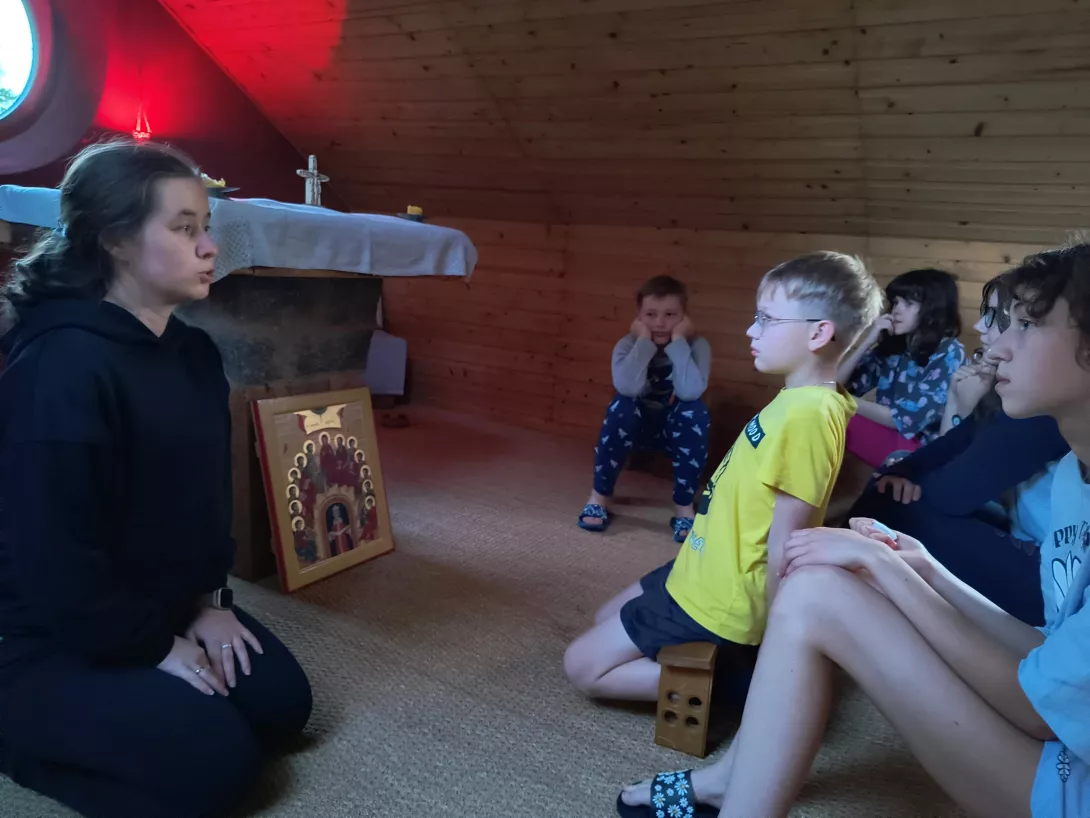 Wilno 2025, słówko na dobranoc w kaplicy Domu Pielgrzyma