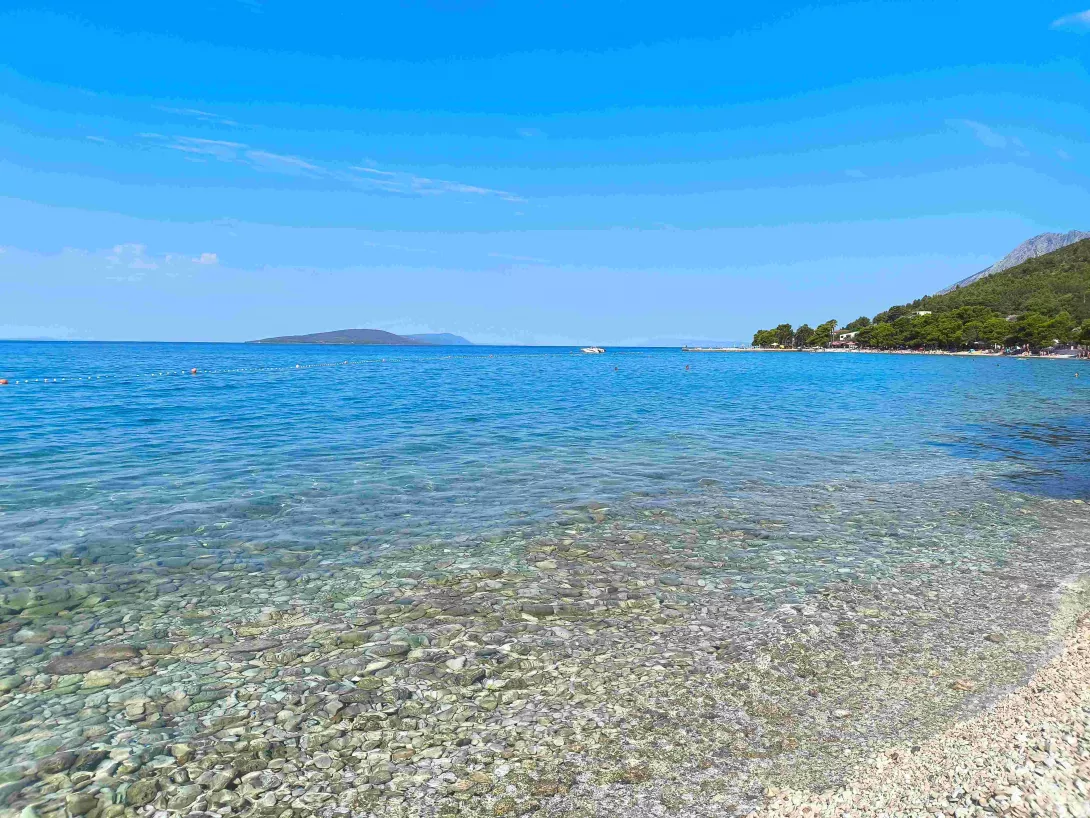 Plaża w Zaostrogu - miejscu naszego zakwaterowania.