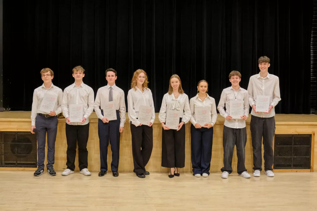 Nowy Samorząd Uczniowski Salezjańskiego Liceum Ogólnokształcącego w roku szkolnym 2025/26. (fot. Antoni Szumielewicz)