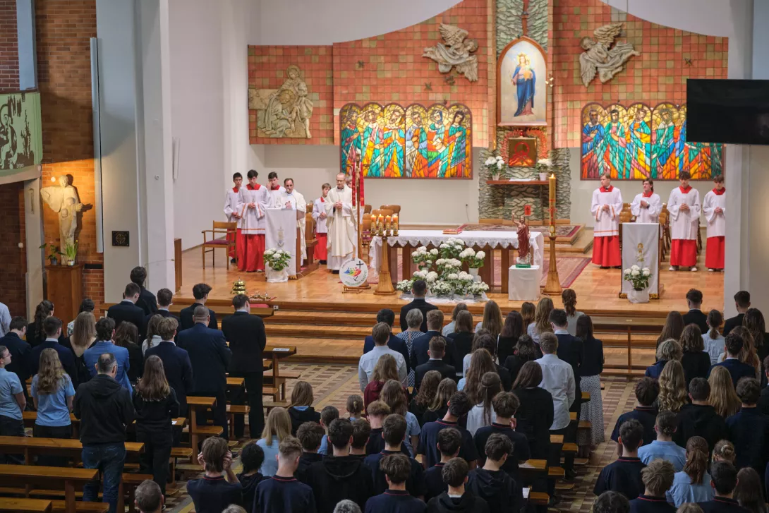 Msza św. na pożegnanie maturzystów. (fot. Amelia Szymańska)