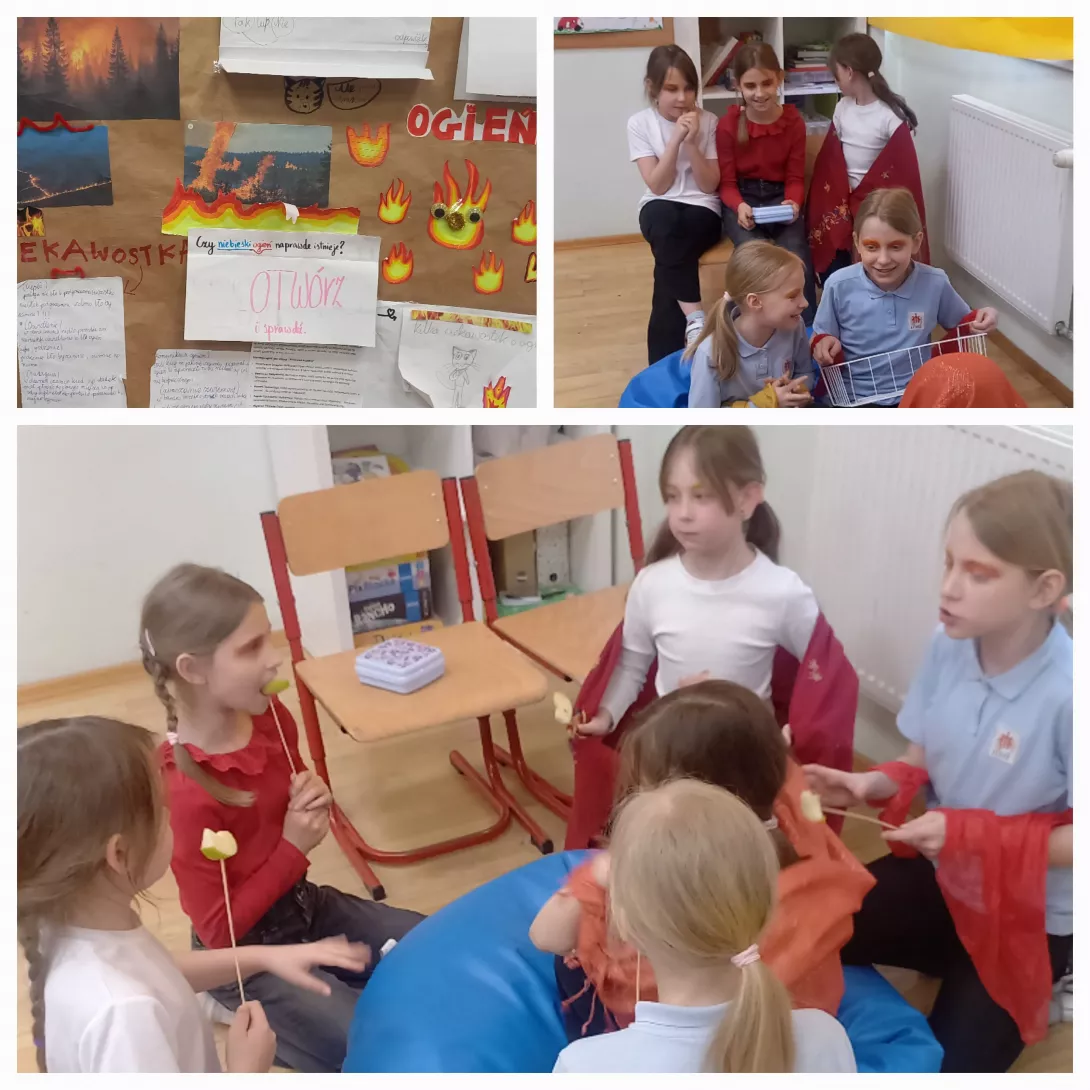 Grupa prezentująca ogień