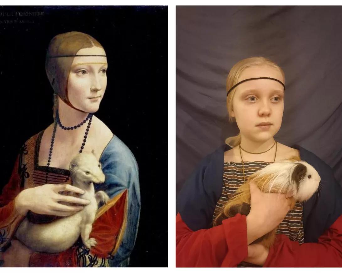 "Dama z gronostajem" Leonardo Da Vinci