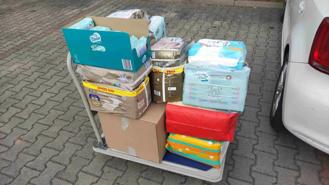 Dary ze zbiórki dla Domu Samotnej Matki w Łodzi