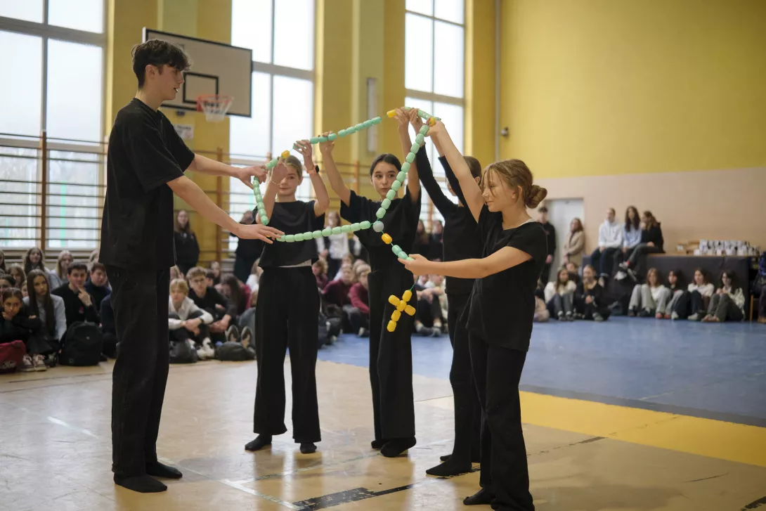 Etiuda o Księdzu Bosko w wykonaniu teatru Beznazwy. (fot. Amelia Szymańska)