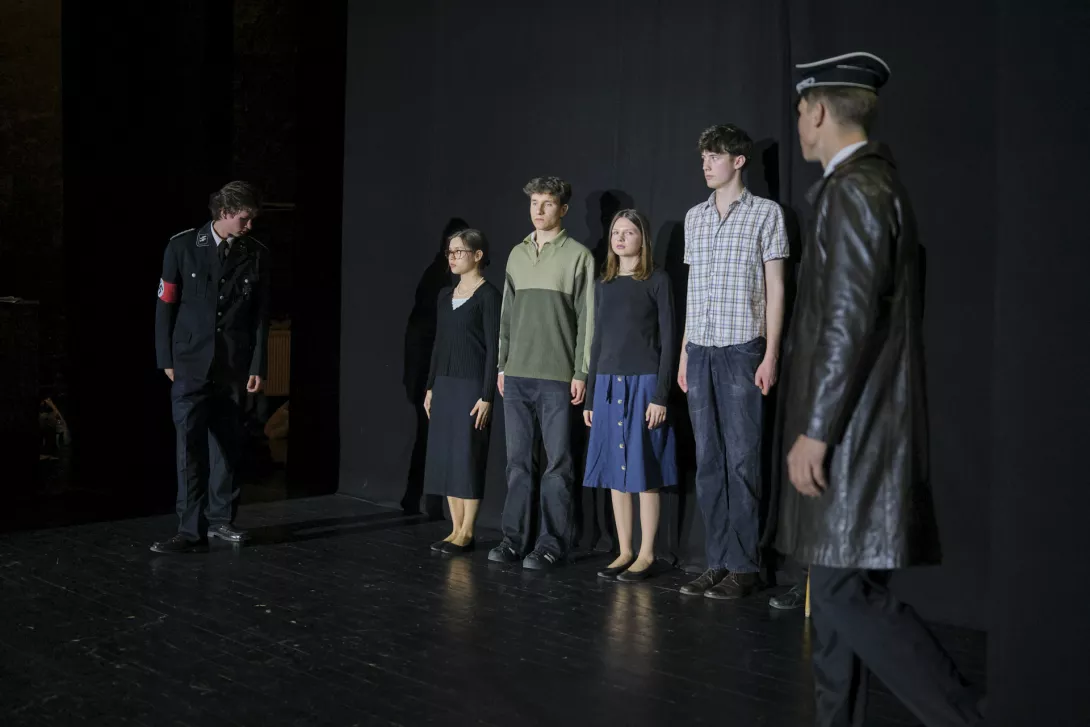 Przedstawienie "Łódź - miasto kluczowe dla III Rzeszy". (fot. Amelia Szymańska)