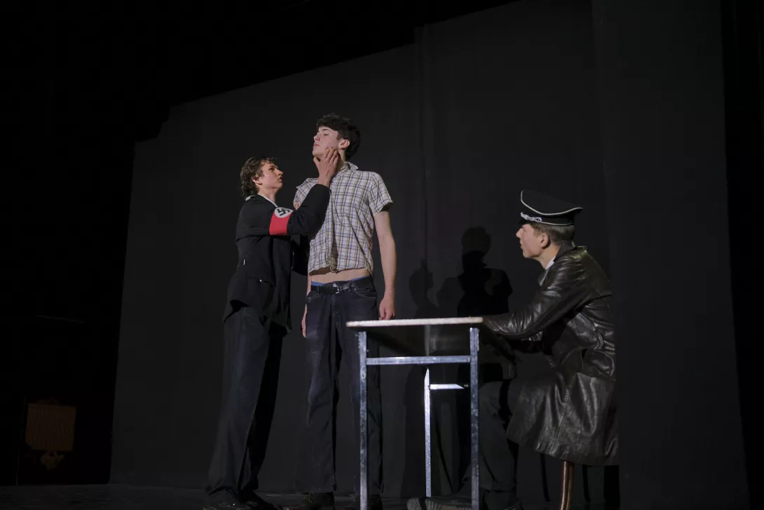 Przedstawienie "Łódź - miasto kluczowe dla III Rzeszy". (fot. Amelia Szymańska)