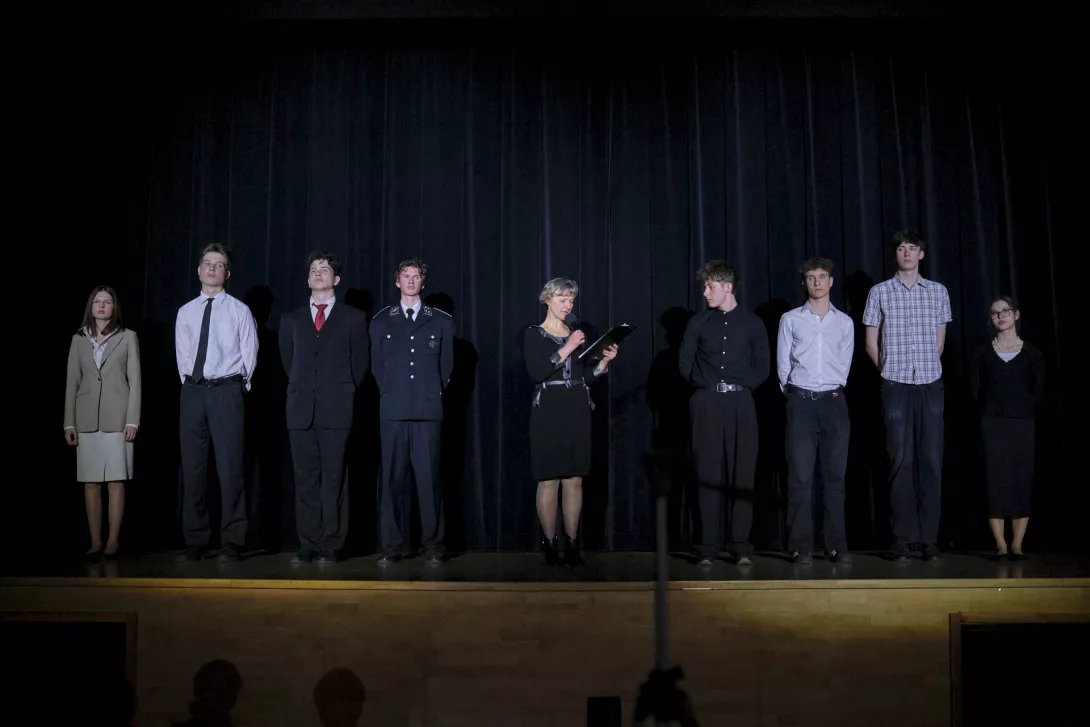 Przedstawienie "Łódź - miasto kluczowe dla III Rzeszy". (fot. Amelia Szymańska)