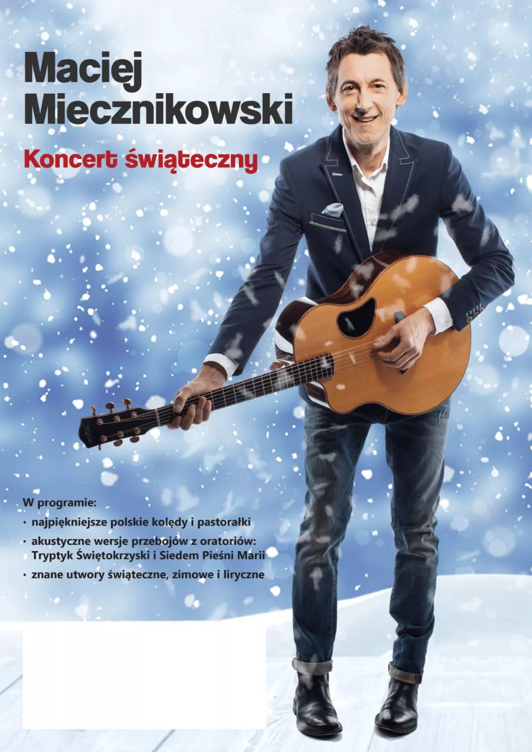 Koncert świąteczny Macieja Miecznikowskiego - plakat