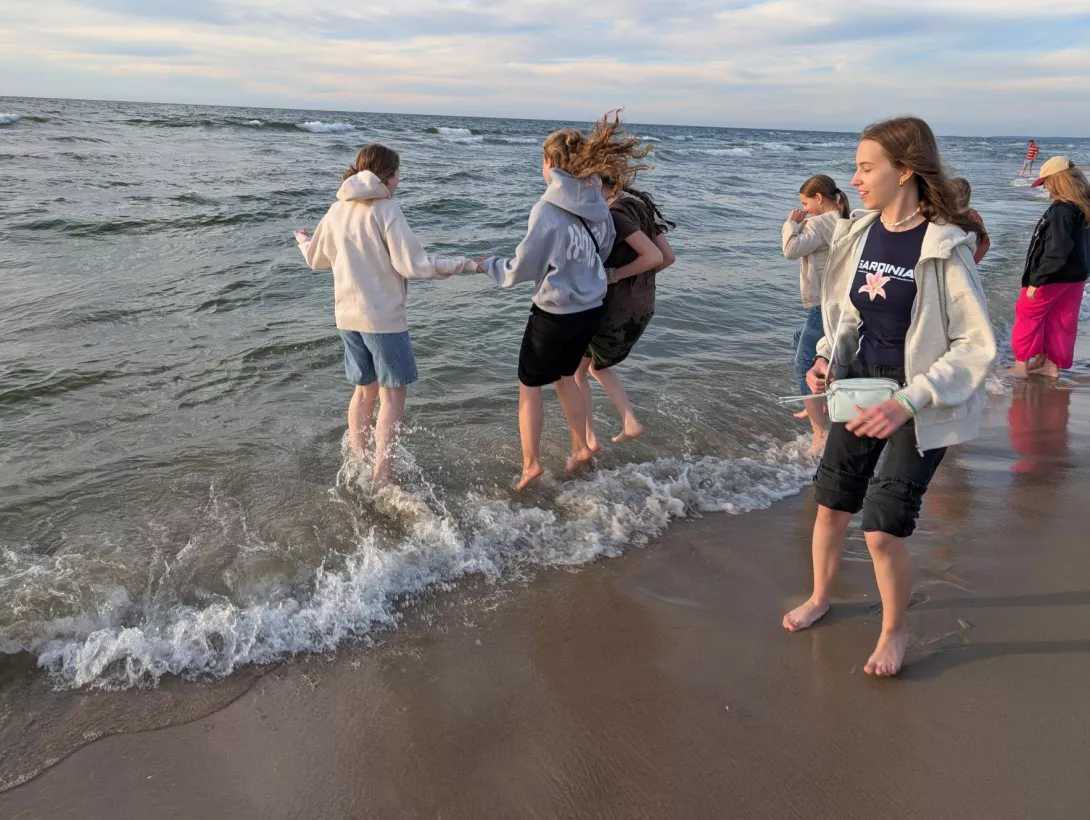 Zabawa na plaży