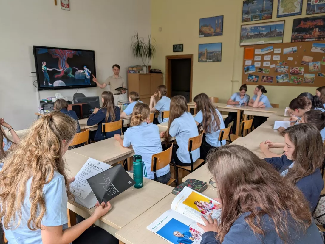 Klasa 7a na warsztatach z Łukaszem Kózką