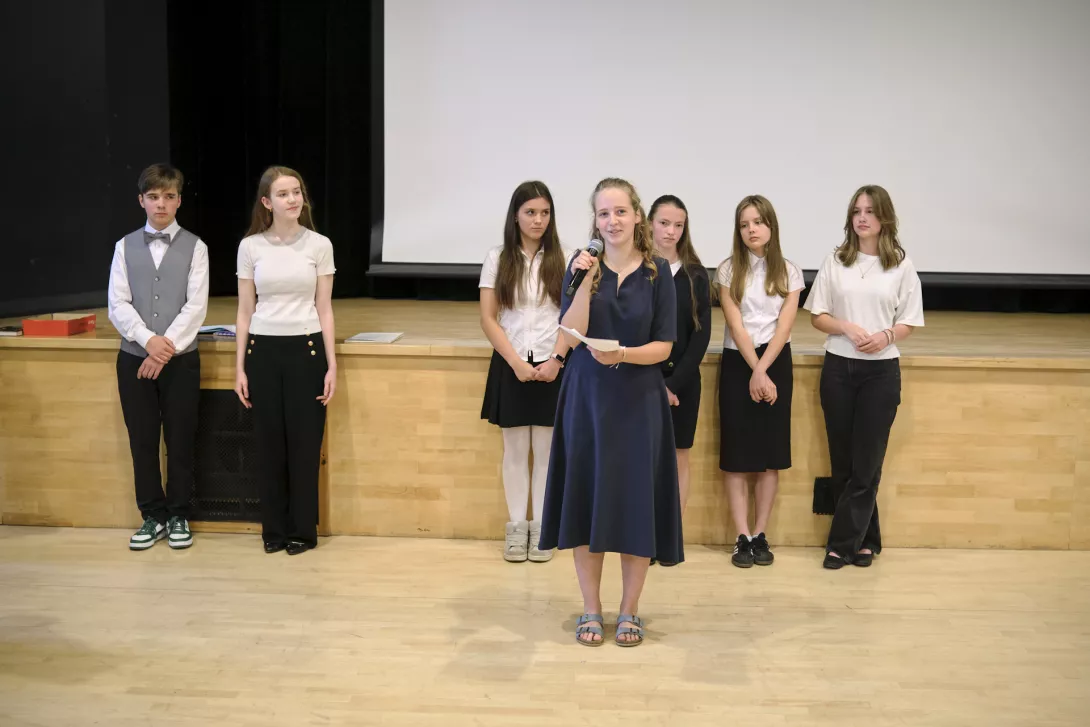 Przemawia Natalia, nowa przewodnicząca SU SSP. 