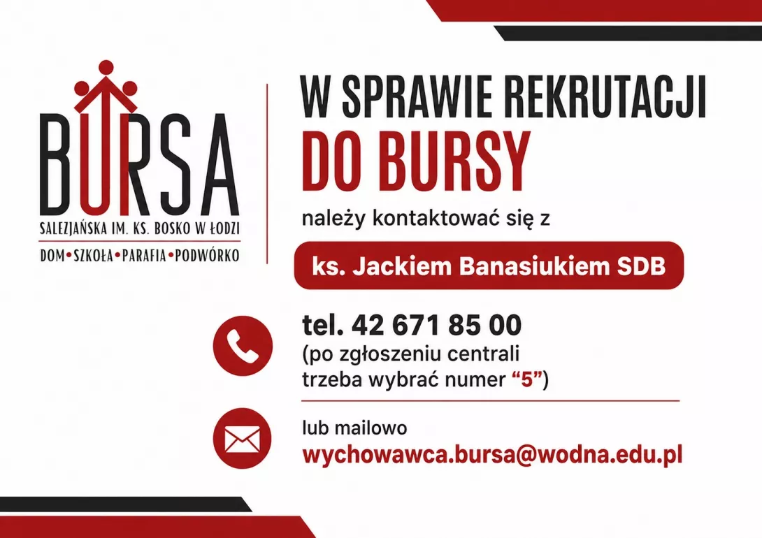 Rekrutacja do Salezjańskiej Bursy 2026/2027