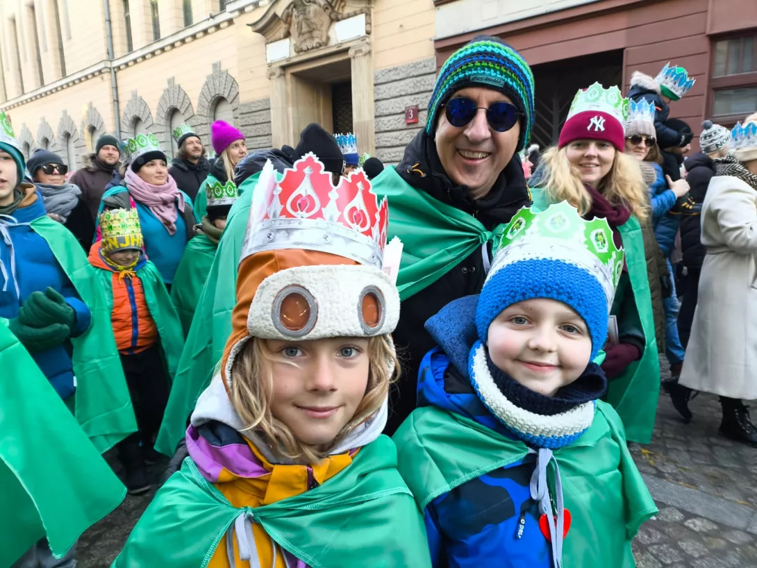 Uczestnicy tegorocznego Orszaku Trzech Króli.